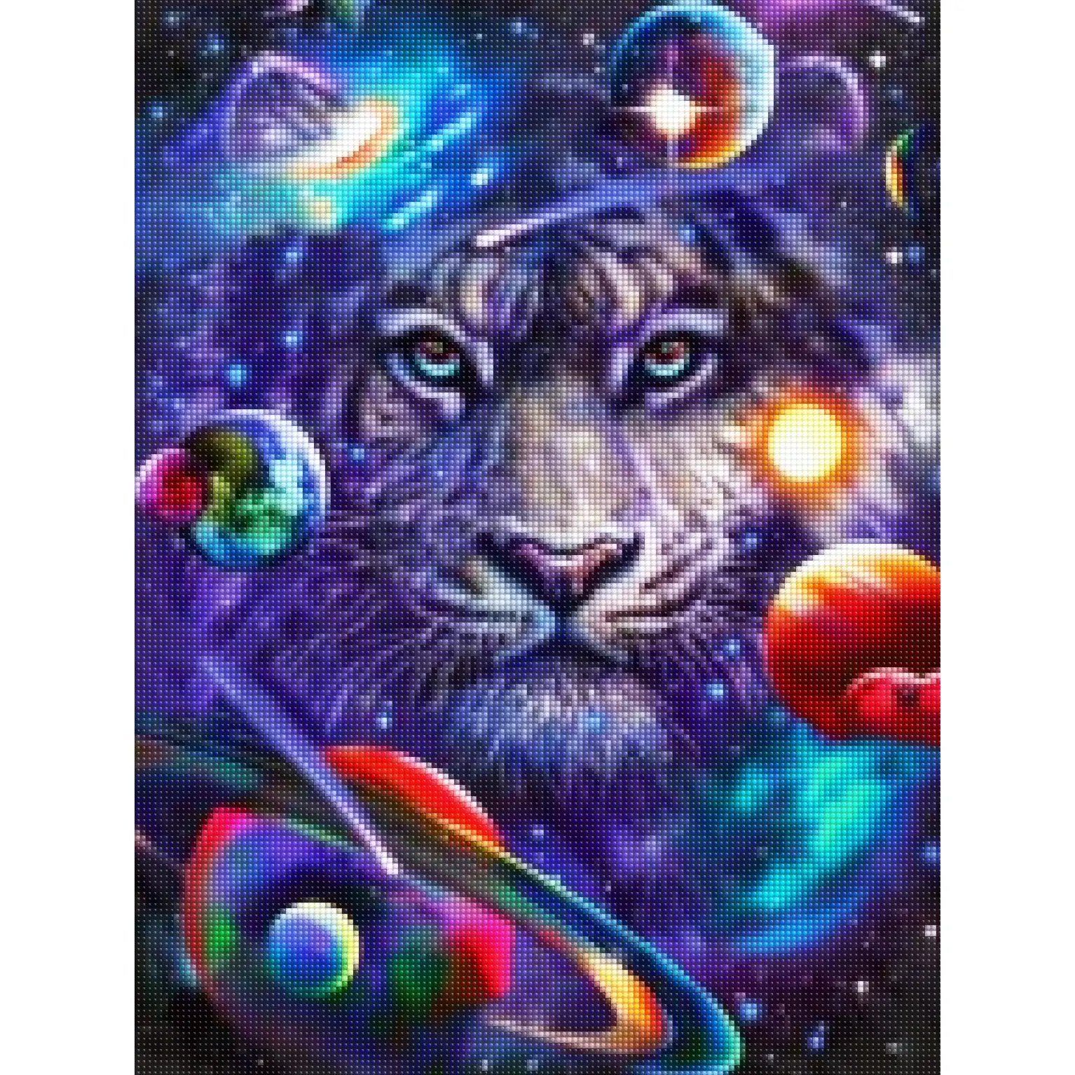 Factory Diamond Painting chromatic Colorful Tiger Planet animal Wall Arts Painting 5d Mosaic Paintings