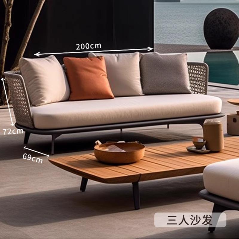 Sofá de tres plazas (espuma de alta densidad Oliven)