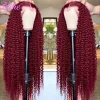 Perruque Lace Front 13x4 Ondulée Profonde HD Transparente 12A 99J Bordeaux Marron Rouge Cheveux Humains Vierges Remy Vente en Gros Fournisseur Chaud Livraison Directe
