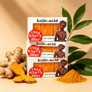 Private Label Kojic Acid Turmeric <b>Soap</b> 3 Bars in 1 Box Low MOQ Skin Lightening Dark Spot Corrector <b>Soap</b> Bar - Product Image 4