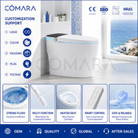Chauffe-eau instantané intelligent intégré en céramique, monobloc, à poser au sol, avec siphon en P allongé, pour usage domestique, avec limiteur de pression d'eau automatique