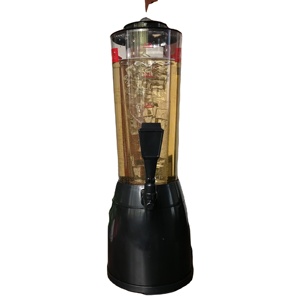 Dispensador de Bebidas Portátil TR de Acero Inoxidable y Vidrio de 2.5L con Enfriamiento por Hielo y Reproductor de Música para Fiestas - Product Image 1