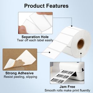 Trực tiếp nhiệt 2x1 dính Nhãn dán nhãn tùy chỉnh nhiệt nhãn 50x25 mét siêu thị khuyến mãi hàng tạp hóa không thấm nước UV in ấn - Product Image 3