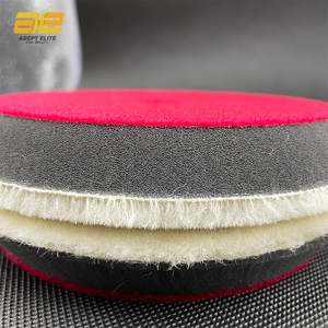 Almohadillas de pulido de terciopelo estilo japonés de 5 pulgadas (130 mm) de lana de cordero 100% para cuidado automotriz, <span class=keywords><strong>corte</strong></span> ligero y encerado, OEM para carrocerías de automóviles - Product Image 5