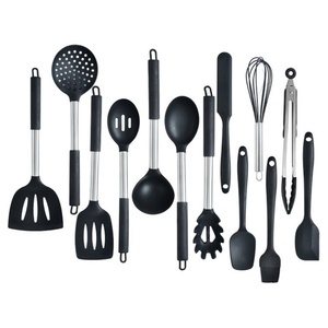 Stainless Steel Handle Non-stick Cooking Tools Silicone <b>Kitchen</b> <b>Utensil</b> Set With <b>Holder</b> Hot Sale Products - Product Image 3