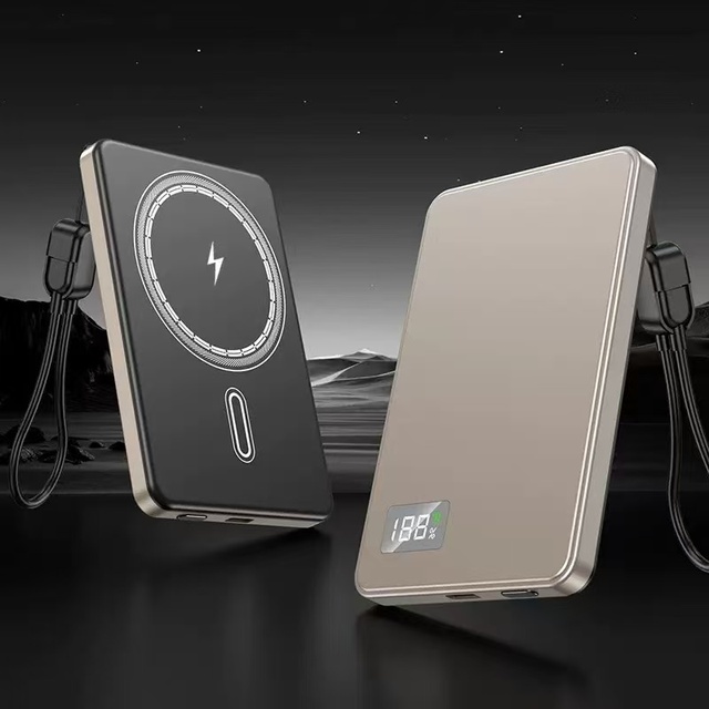 High Quality Custom Logo 5000 MAh Ultra-thin Magnetic Power Banks Aluminum Alloy Wireless Fast Charging 22.5w PowerBank