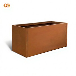 Australia Style Corten Steel Eco-Friendly <b>Square</b> Tree <b>Planters</b> <b>Large</b> Raised Garden Beds Customized Capacity for Home Outdoor Use - Product Image 1