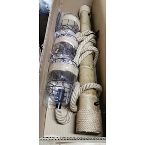 Lampadario a Tre Teste in Corda di Canapa Stile Vintage Nordico Americano per Ristorante, Bar o Caffetteria - Product Image 4