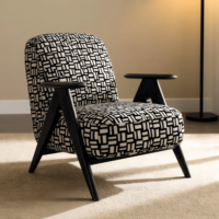 Fauteuil en teck doré écologique, mobilier moderne pour hall d'hôtel et d'hôpital
