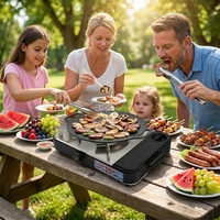 Équipement de chauffage complet à huile minérale Deyanhaohuo pour restaurants de hot pot à usage commercial, plage de température 85-100°C, 2 compartiments