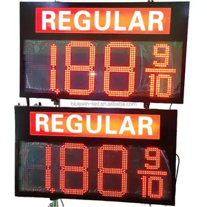 Exibição de preço LED para posto de gasolina ao ar livre à prova d'água REGULAR /PREMIUM /DESEL LED sinal de preço de gás