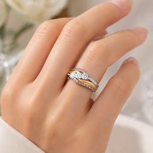 Anello di Fidanzamento in Pietra Bianca per Donne, Gioiello da Dito Elegante in Stile Europeo e Americano - Product Image 3