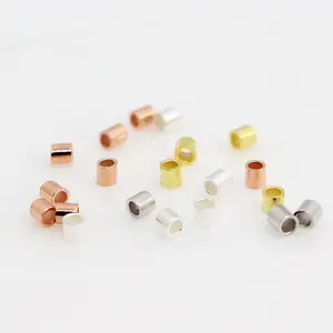 S925 Sterling Zilveren Positionering Slot Gesp Diy Groothandel Accessoire Materiaal 1.5Mm Positionering Kraal Kleine Rechte Ronde Pijp