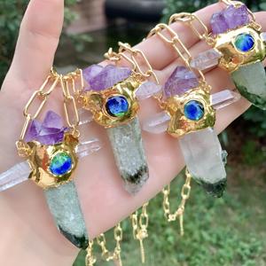 Collier en quartz <span class=keywords><strong>clair</strong></span> populaire LS-C2553 pour hommes et femmes, plaqué or 18 carats, convient à tous les jours, collier en quartz <span class=keywords><strong>clair</strong></span> - Product Image 4