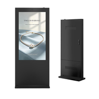 Pantalla LCD para Exteriores de 98 Pulgadas, Alto Brillo (3000 Nits), IP65 Impermeable, Kiosco Digital con Animación de Texto, para Centros Comerciales, SDK, de Pie