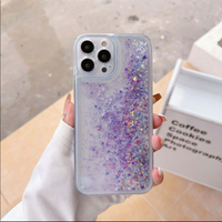 Étui de téléphone à paillettes de sable liquide brillant et foncé pour iPhone 14 Pro Max 11 13 12 Mini 7 8 Plus XR X XS SE Luxury Quicksand Cover