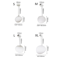 Lampe suspendue en verre opale en forme d'œuf, luminaire suspendu nordique, lustre, luminaire suspendu moderne pour restaurant, café, hôtel, villa, maison