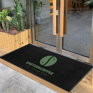 Biểu tượng tùy chỉnh cửa trước <span class=keywords><strong>mat</strong></span> với phong cách hiện đại cá nhân cao su ủng hộ sàn thảm chùi chân cho khách sạn màu tùy chỉnh - Product Image 2