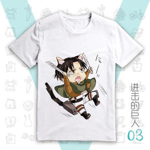 Attack on Titan Hombres Top Streetwear Camisetas hip hop rap manga corta <span class=keywords><strong>Anime</strong></span> Impreso Camiseta BLANCA - Product Image 4