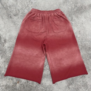 Pantalones Cortos Deportivos Extra Grandes Personalizados para Hombre, Estilo Urbano, 3/4, 100% Algodón, Lavado Ácido, Diseño Holgado, para Verano - Product Image 3