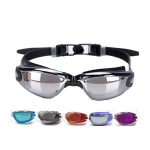 Swimming Goggles <b>Large</b> <b>Frame</b> Anti Fog Waterproof High Definition PC Lens Adjustable For Men Women Multiple Colors Available - Product Image 1