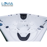 Bain à remous autoportant d'extérieur pour 5 personnes, nouvelle innovation, 40 jets, hydrothérapie, Jacuzzi, vente en gros