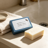 Boîte d'emballage de savon écologique personnalisée avec laminage mat, réutilisable, imperméable, avec poignée, pour cadeaux et artisanat