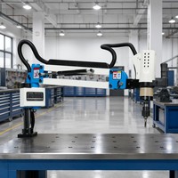 Machine de taraudage électrique universelle à bras flexible, contrôlée par PLC, haute précision, pour la réalisation de filetages internes M36, garantie 1 an