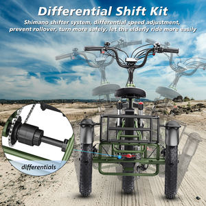 รถสามล้อไฟฟ้าสามล้อ750W ET1จักรยานอลูมิเนียมเฟรม20AH แบตเตอรี่ลิเธียม48V สำหรับช้อปปิ้ง - Product Image 6