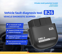 Lecteur de codes de diagnostic automobile Bluetooth OBD2 ELM327 YMOBD, lecture et effacement des codes de panne, désactivation de la lumière de contrôle du moteur