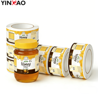 Etiquetas Personalizadas para Miel, Adhesivas, Impermeables, para Frascos de Alimentos, Etiquetas de Marca, Etiqueta de Vinilo en Rollo con Logotipo Personalizado
