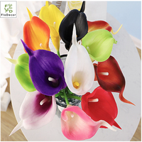 Haute Qualité Mini PU Calla Lily Fleurs Real Touch Pas Cher Artificielle Calla Lys pour Mariage Décor À La Maison pour Noël