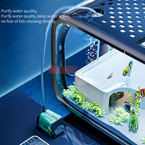 Aquarium transparent pour la maison avec couvercle, aquarium écologique paysager pour salon, décoration d'entrée, aquarium en plastique - Product Image 5