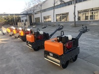 Compacteur vibrant routier à double tambour, moteur diesel refroidi par eau, 550 kg - 650 kg, certifié EPA CE, du fabricant d'origine
