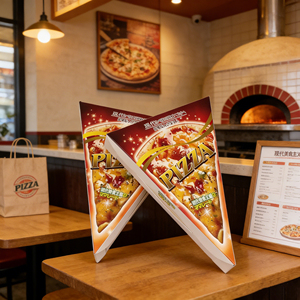 Boîtes <span class=keywords><strong>à</strong></span> pizza personnalisées avec logo, matériaux recyclés, boîte <span class=keywords><strong>à</strong></span> pizza personnalisée avec logo, boîte alimentaire pyramidale - Product Image 2
