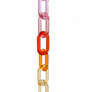 Colorful Eco-Friendly Large Transparent Epoxy Resin Chain Links Art Wall Hanging Home Decor Customized Design Personalized - Product Image 1