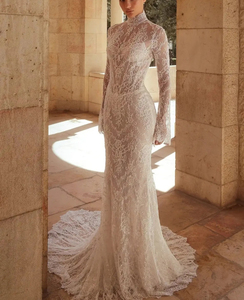 Low Price Turtleneck Wedding Dress Long Sleeve Empire Waistline Design | Alibaba.com Low Price Turtleneck Wedding Dress Long Sleeve Empire Waistline Design | Alibaba.com