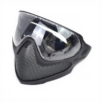 Masque de protection tactique en maille d'acier amélioré pour pilote, double mode, équipement tactique CS, masque de protection extérieur pour le terrain