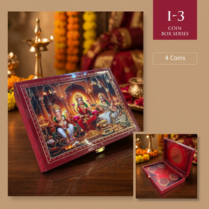 Handmade Wooden <b>Coin</b> Box with Religious Painted Design 4 <b>Coins</b> Storage <b>Case</b> Rectangle Shape Art Collectible Decor - Product Image 4