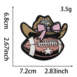Küçük boyutu hazır basın çanta Diy futbol demir işlemeli yama ısı transferi kask yay futbol takımı logo yamalar - Product Image 4