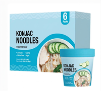 Nouilles Halal à faible teneur en glucides en gros, saveurs fruits de mer/viande de bœuf/poulet, nouilles instantanées en gobelet Konjac Shirataki, pâtes Keto