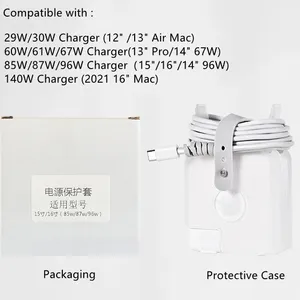 Anti-Scratch Power Adapter 35W 15 Air 2023 Case With Cord Winder PP Cover For Macbook Charger 96W 14 Pro 16 140W