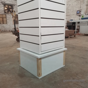 Phụ Kiện Trang Trí Cửa Hàng Bán Lẻ Phong Cách Nhà Máy Giá Trưng Bày Xoay Bốn Mặt Hình Khối Bằng MDF - Product Image 6