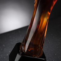 Trophée de basket-ball en verre et cristal Jadevertu Liuli, logo personnalisé, design gravé poli pour le slam dunk, meilleure collection