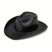 Chapeau de cowboy style western léger en polyester coloré à bord souple avec fermeture à boucle pour festival, fête, danse et performance sur scène