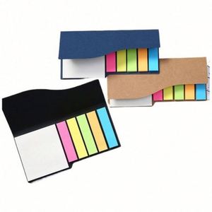 Custom Reusable Sticky Notes Set Kraft Paper Memo <b>Pads</b> with Color Tabs, Tear Off Notepads for Office, School, Promotional Gifts - Product Image 2