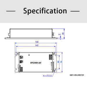 Good Performance DC 24v 48V 8A 24A Motor Driver for <b>Swing</b> Barrier Gate Turnstile EPS2408-AD Motor Driver for Speed Gate 8A / 24A - Product Image 2