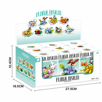 Bloques de Construcción Mini EPT, Juego de 9 Piezas de Ladrillos de Jardín Botánico, Escena Floral y Animal, Decoración de Escritorio DIY, Regalo