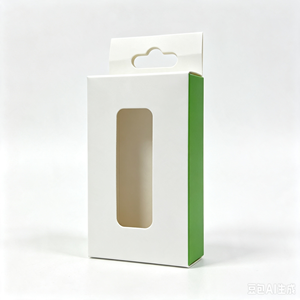 High Quality 350gsm White Paper Packaging 3C Electronic Boxes with Transparent <b>Window</b> Type-C USB Cable Packing Box - Product Image 6