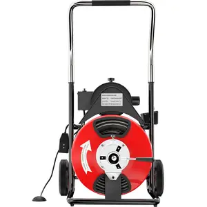 550W Heavy Duty 100FT 1/2inch Sewer Pipe Drain Cleaner Sewer Cleaning Machine